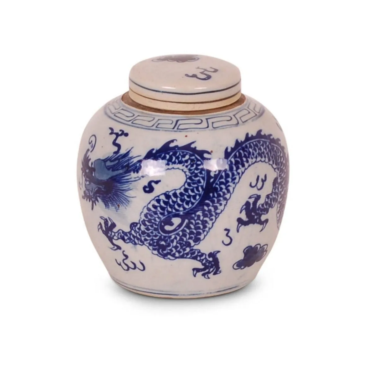 Blue and White Chinese Porcelain Jar, Small