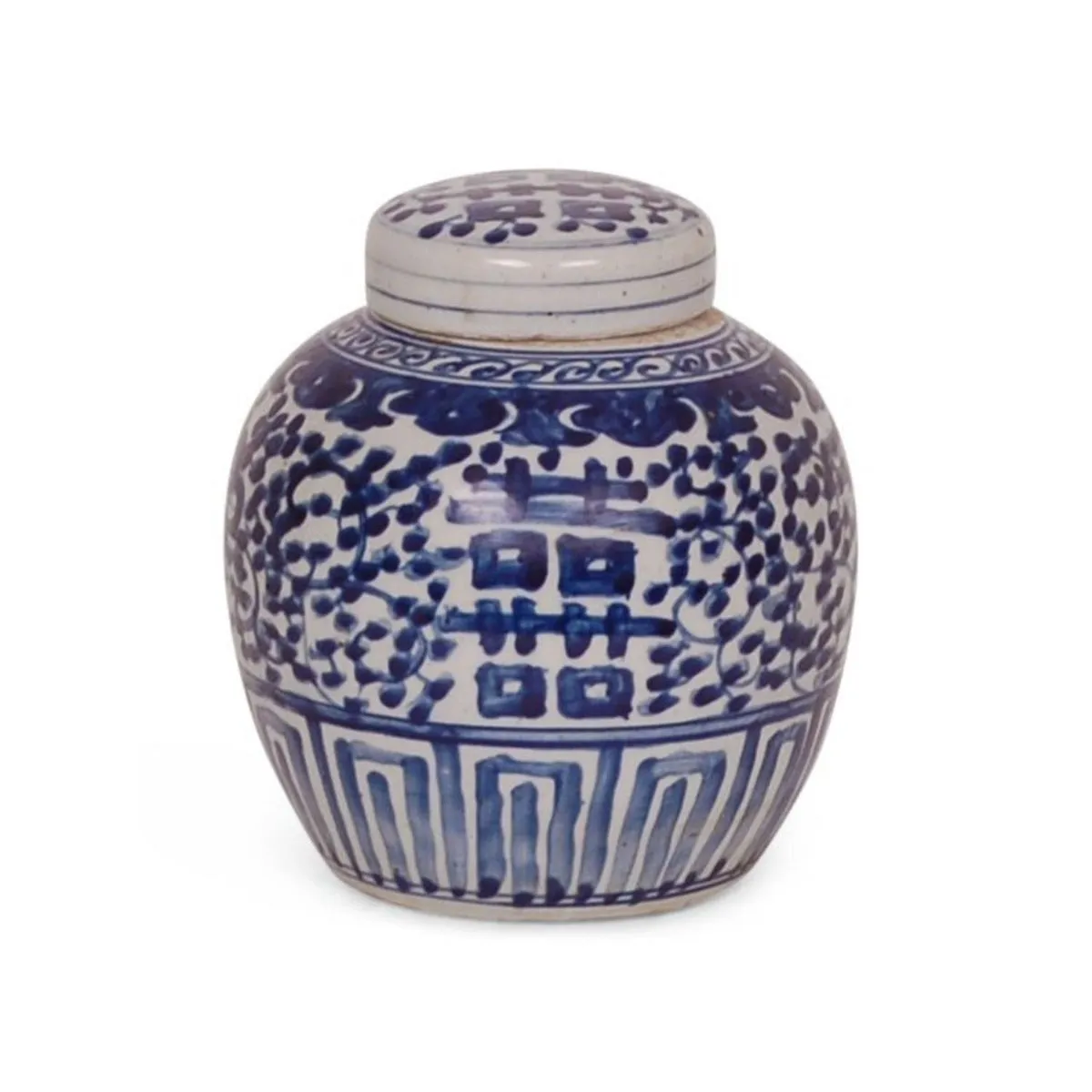 Blue and White Chinese Porcelain Jar, Small