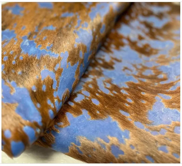 Blue Wash on Cowhide Sheets | 12"x12", 12"x18", 12"x24" Precuts Leather Sheets