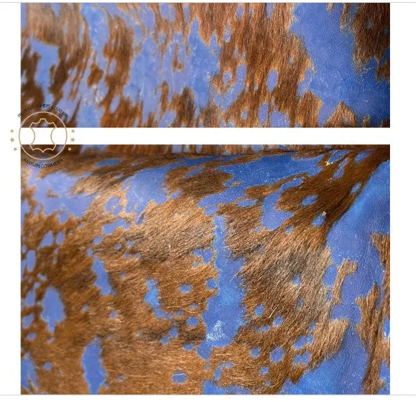 Blue Wash on Cowhide Sheets | 12"x12", 12"x18", 12"x24" Precuts Leather Sheets