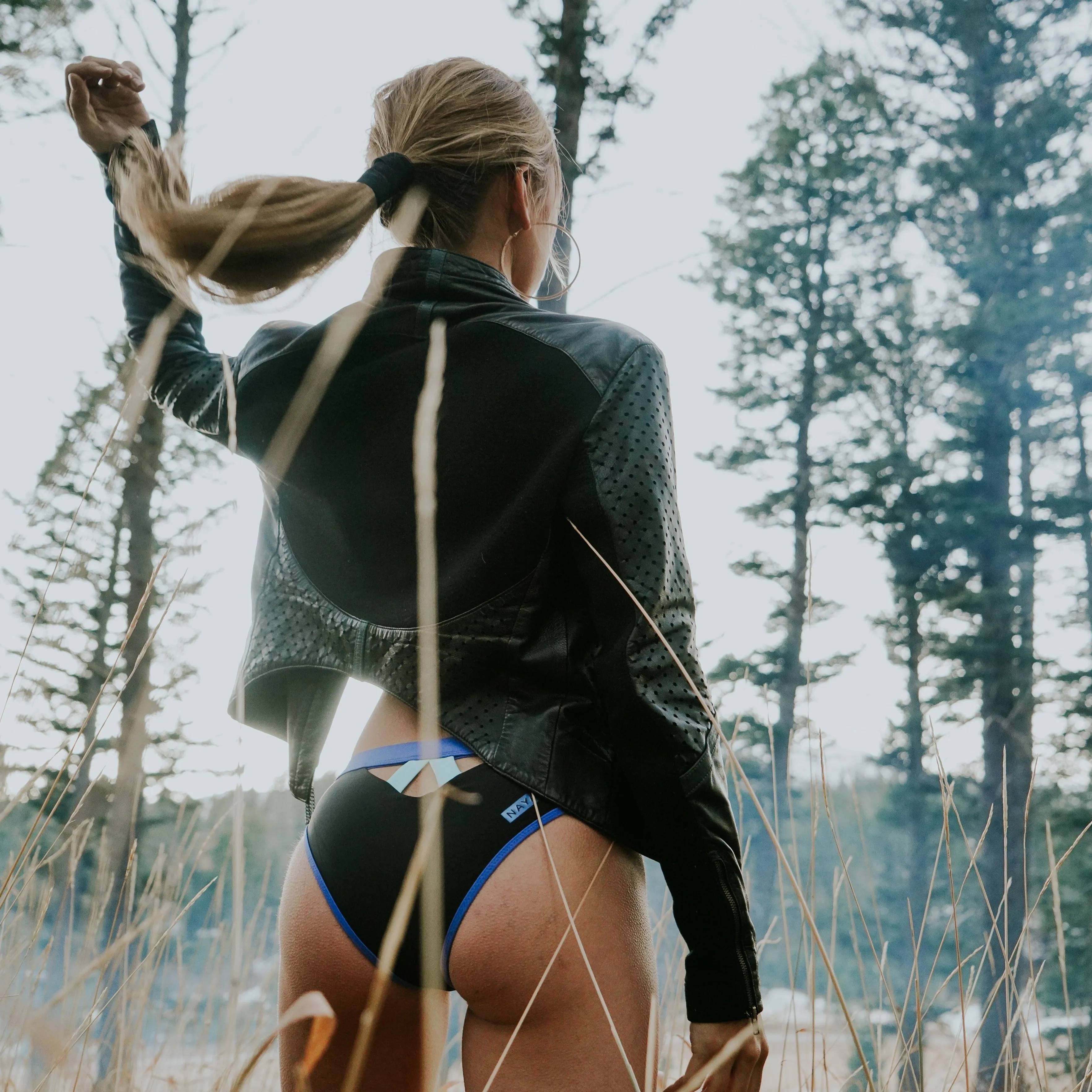 BONDI AQUA BOTTOM // BLACK & INDIGO
