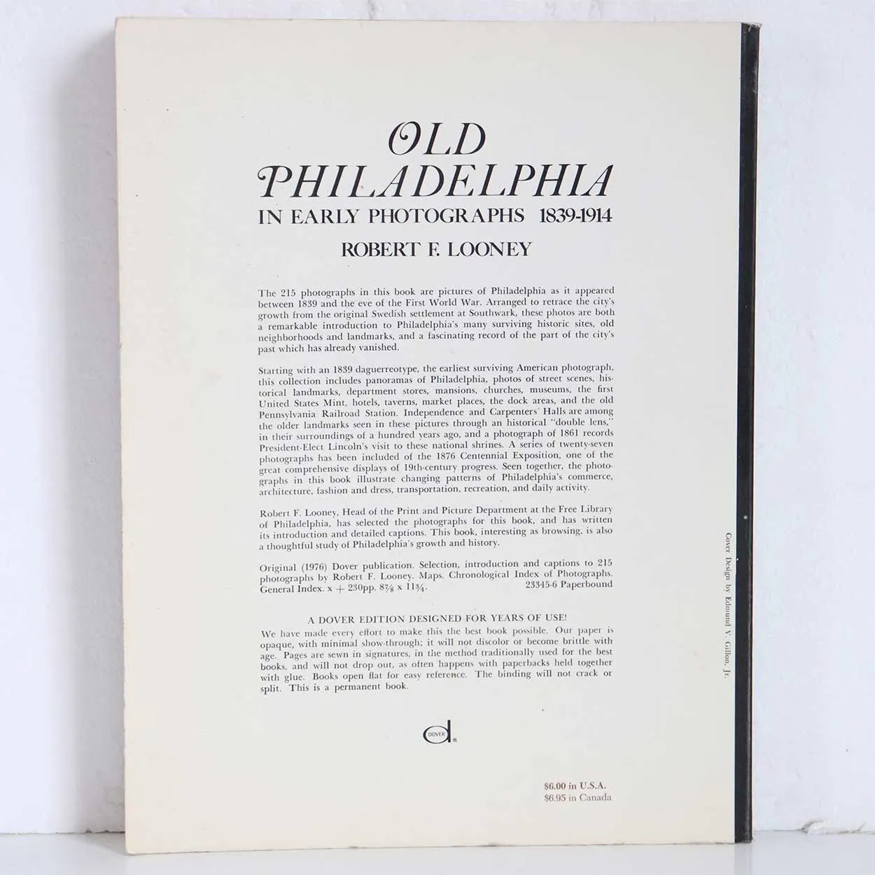 Book: Old Philadelphia in Early Photographs 1839-1914 by Robert E. Looney