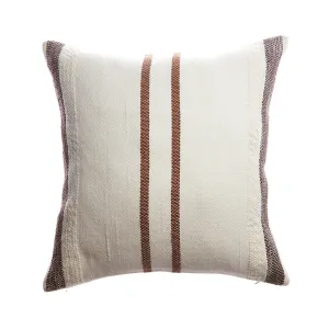 Border Brown Stripes Square Pillow