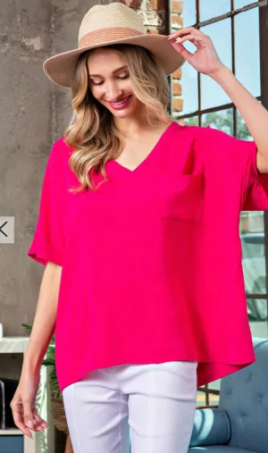 Brianne V-Neck Top-Multiple Colors Available