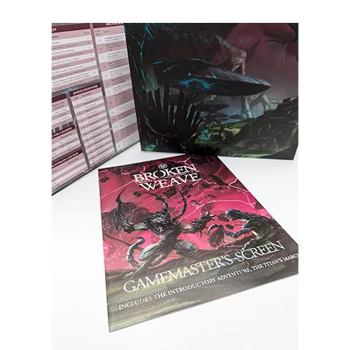 Broken Weave RPG Gamemaster's Screen   The Titan's March Adventure