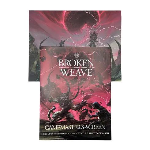 Broken Weave RPG Gamemaster's Screen   The Titan's March Adventure