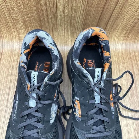 Brooks Range 2 Men Black/Grey/Orange Running 1103751D005 Size 11.5 D