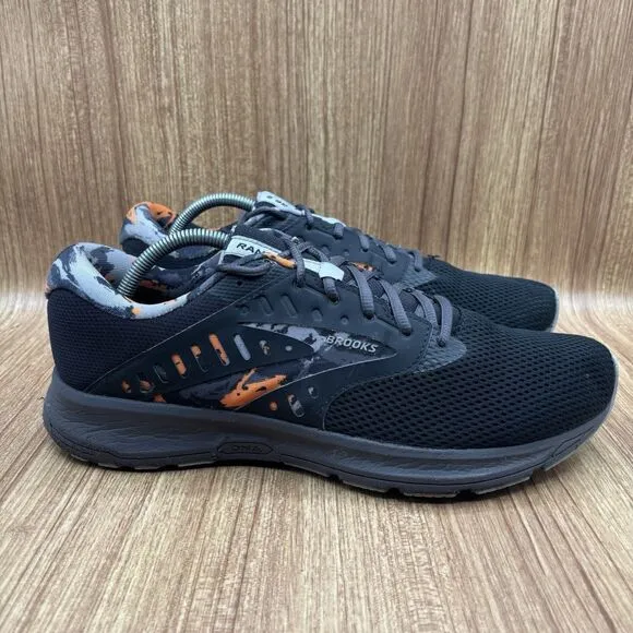 Brooks Range 2 Men Black/Grey/Orange Running 1103751D005 Size 11.5 D