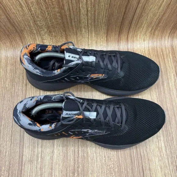 Brooks Range 2 Men Black/Grey/Orange Running 1103751D005 Size 11.5 D