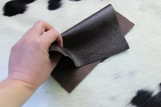 Brown Cowhide LEATHER PRE CUT Pieces | 12"x12" Precuts Sheets for Crafts