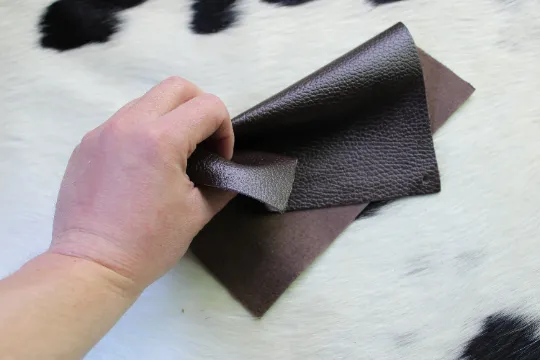 Brown Cowhide LEATHER PRE CUT Pieces | 12"x12" Precuts Sheets for Crafts
