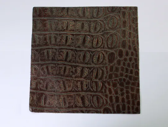 Brown Embossed  Cowhide LEATHER PRE CUT Pieces | 12"x12" Precuts Sheets for Crafts