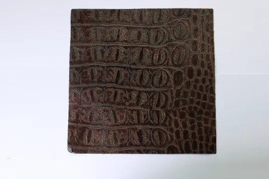 Brown Embossed  Cowhide LEATHER PRE CUT Pieces | 12"x12" Precuts Sheets for Crafts