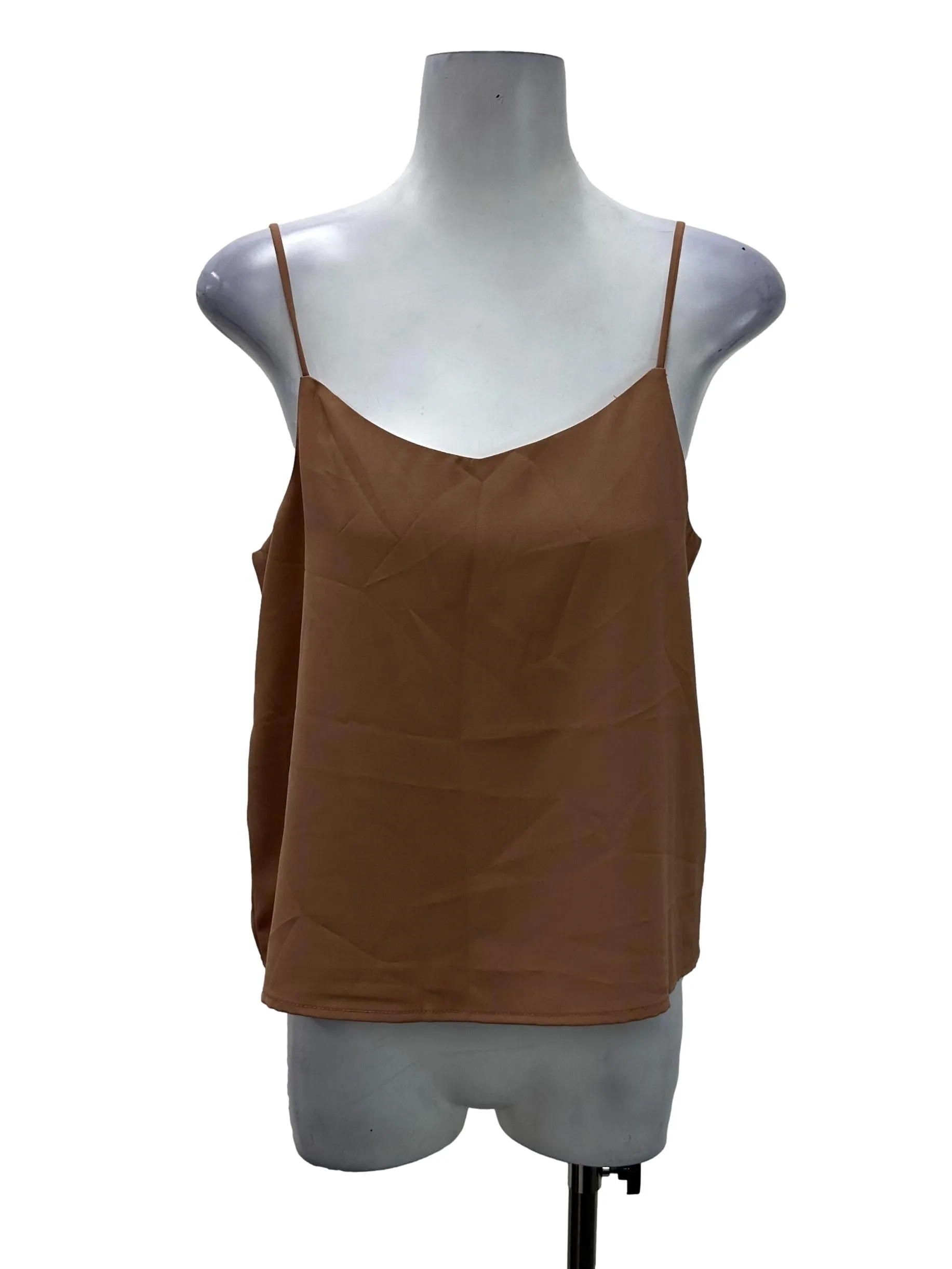 Brown Flowy Tank Top