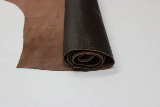 Brown West Chocolate Cowhide leather PRE CUT Pieces | 12"x12", 12"x18", 12"x24" Precuts Sheets for Crafts