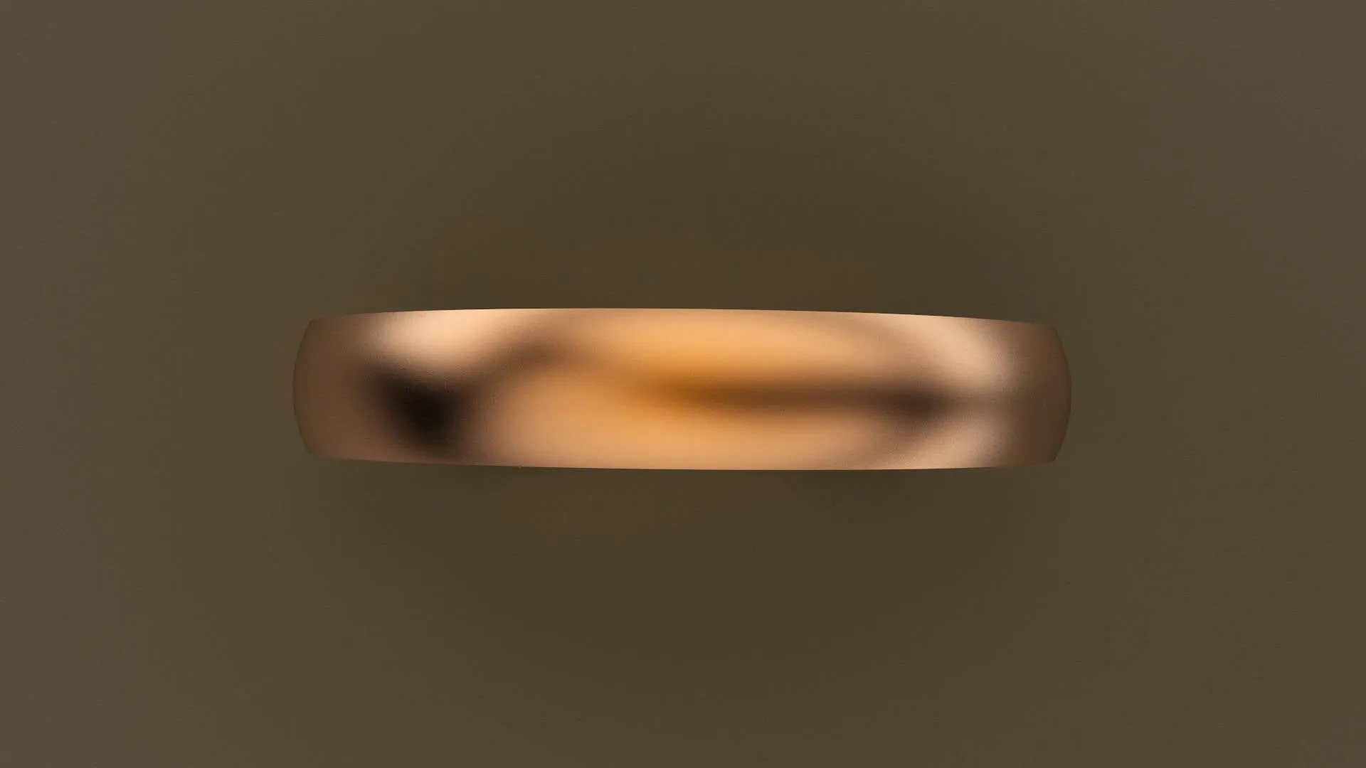 Brushed Rose Gold 4mm Side Design Wedding Band