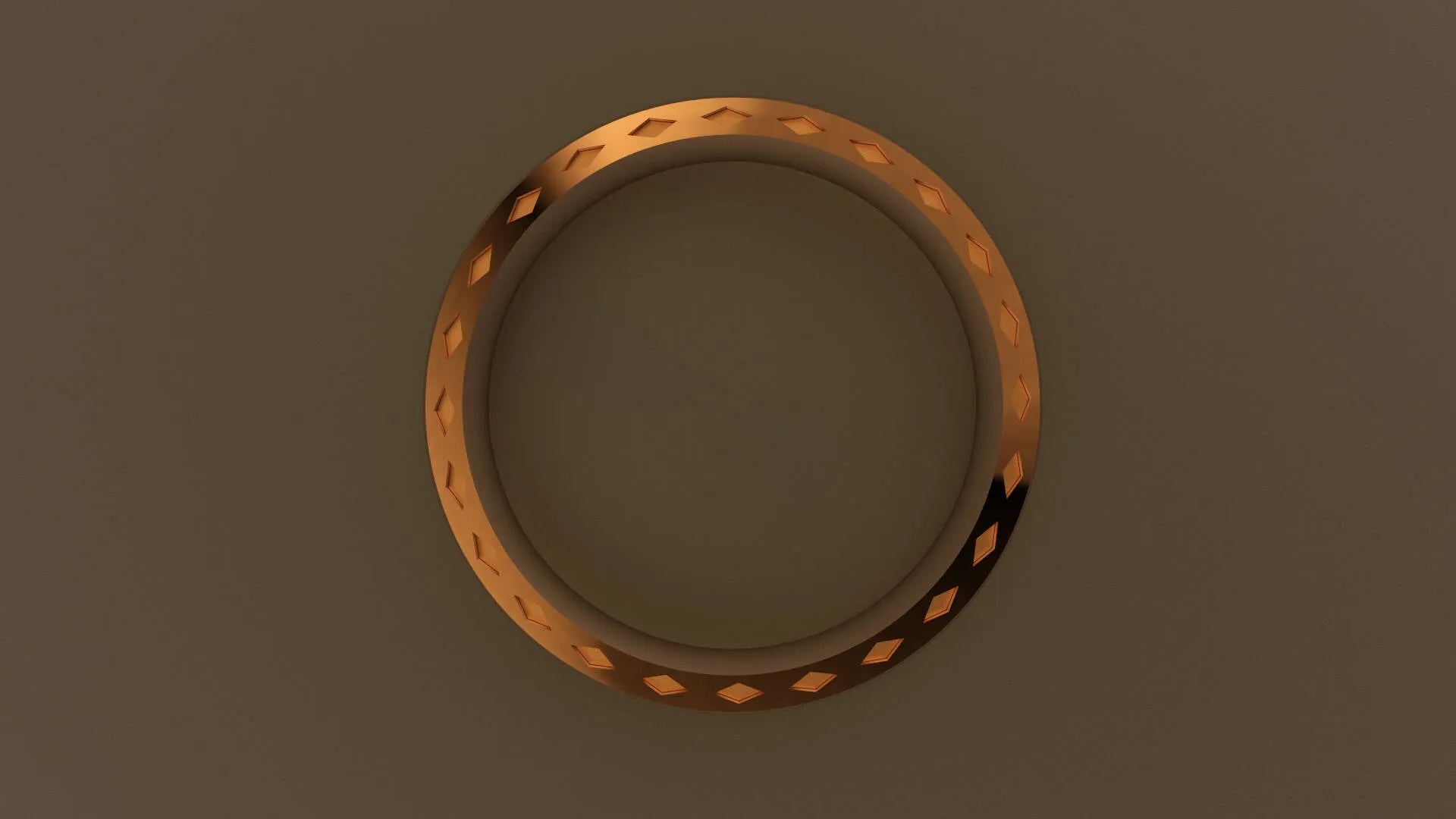 Brushed Rose Gold 6mm Side Design Wedding Band