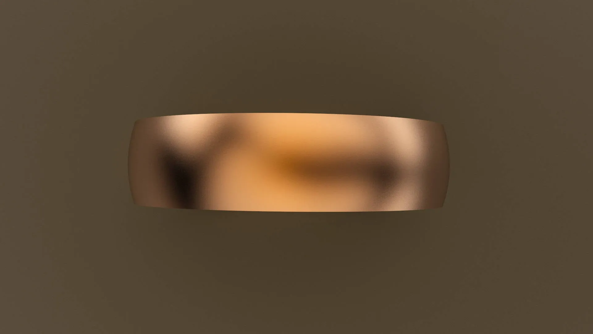Brushed Rose Gold 6mm Side Design Wedding Band