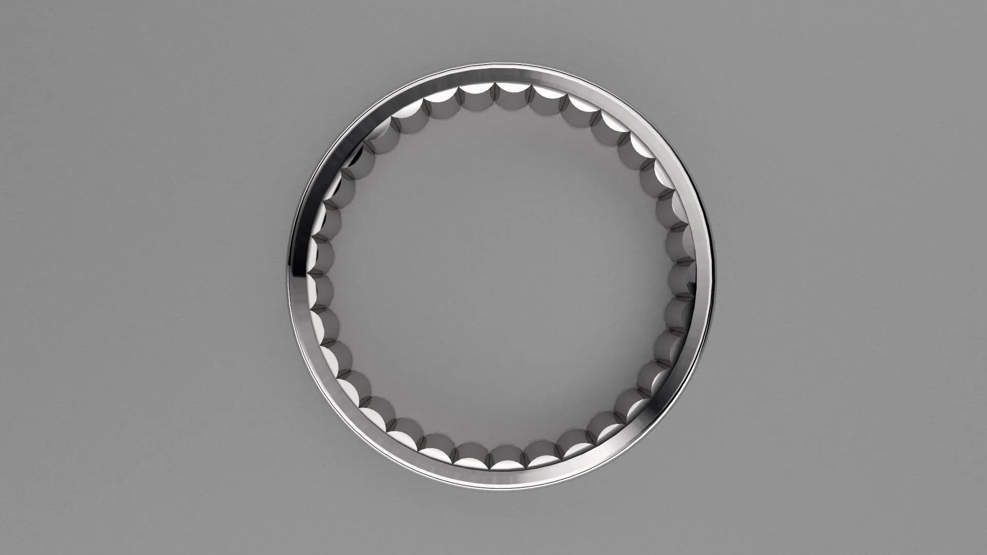Brushed Sterling Silver 6mm Interior Fluted Wedding Band