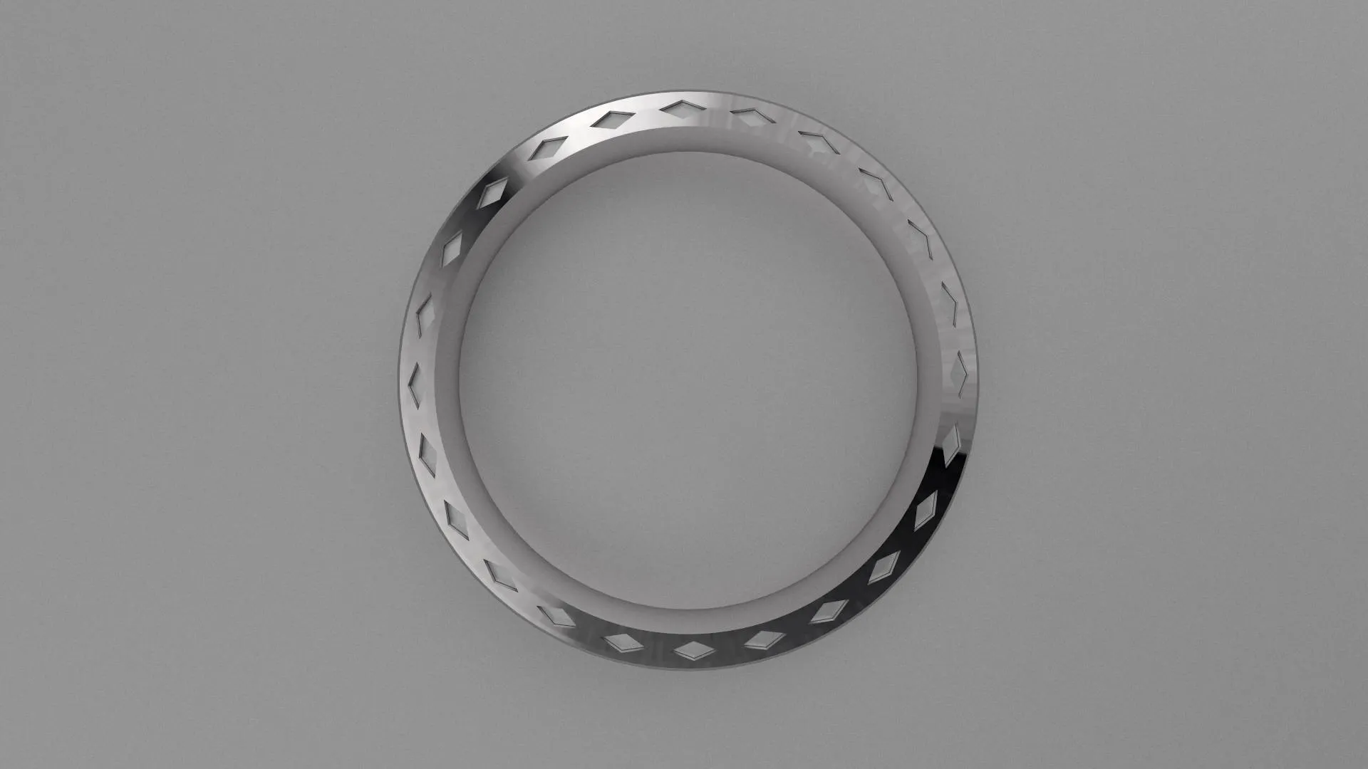Brushed Sterling Silver 6mm Side Design Wedding Band