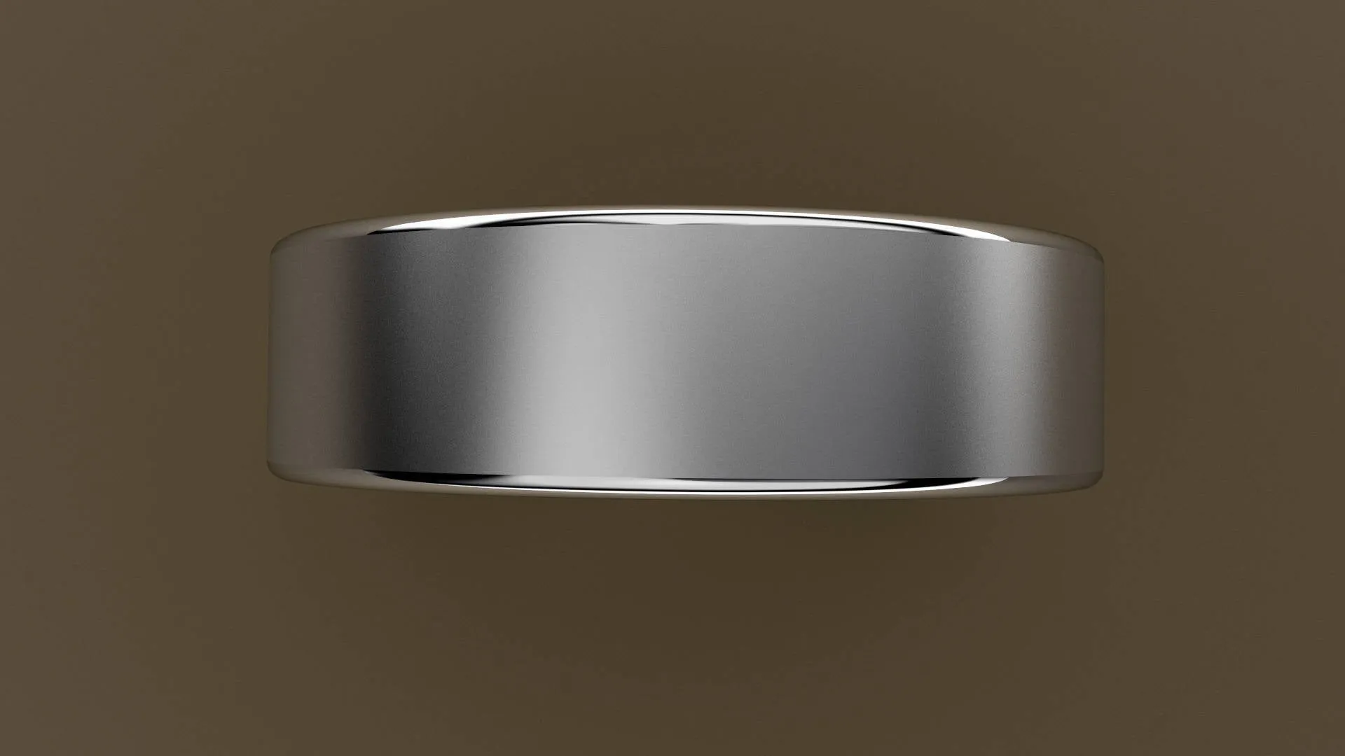 Brushed White Gold 6mm Interior Fluted Wedding Band