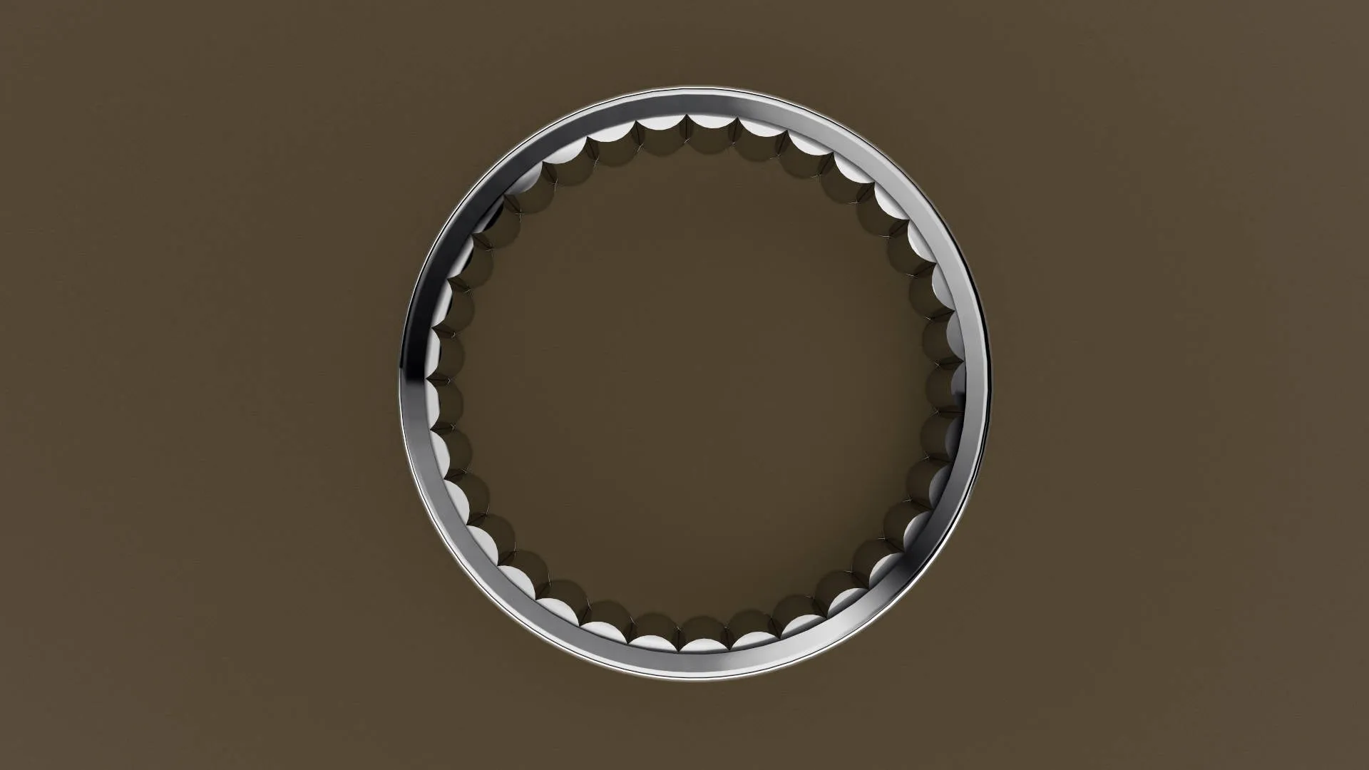 Brushed White Gold 6mm Interior Fluted Wedding Band