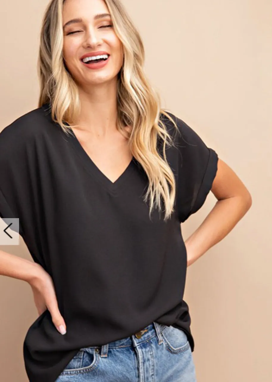 Brynn V-Neck Top-Multiple Colors Available