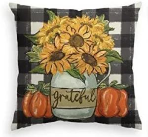 Buffalo Check Mason Jar Decorative Pillow Cover