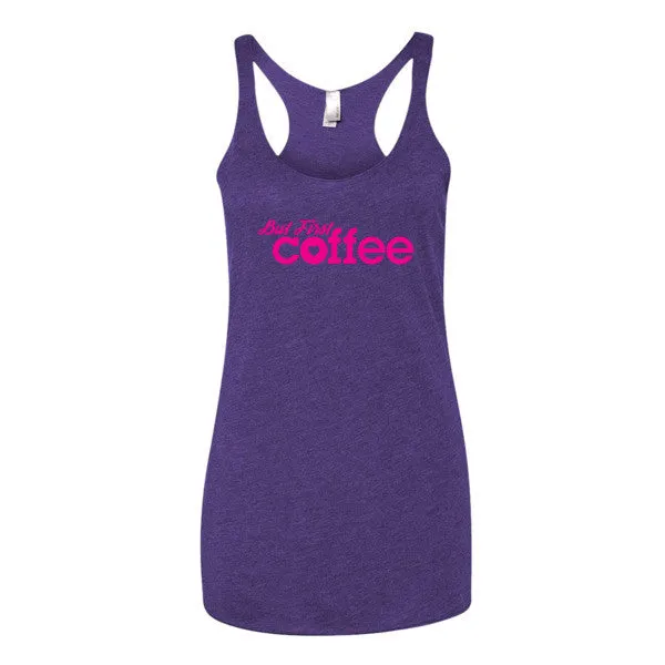 But First Coffee Tank - Hot Pink