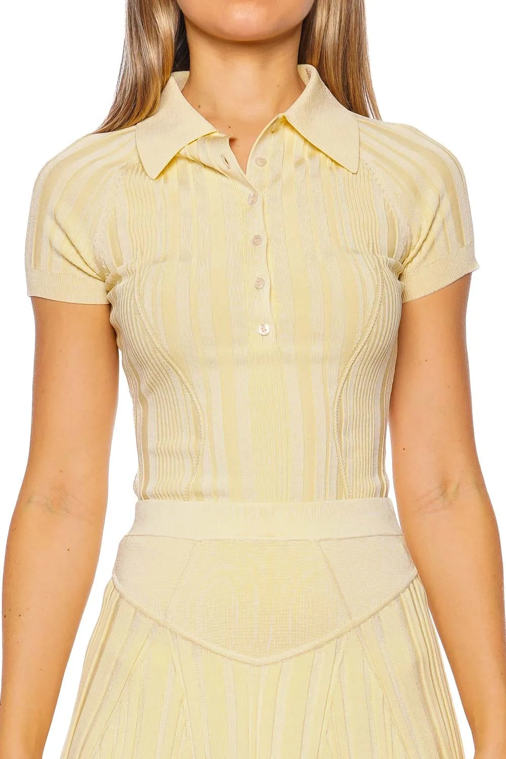 Butter Ribbed Polo Knit Bodysuit