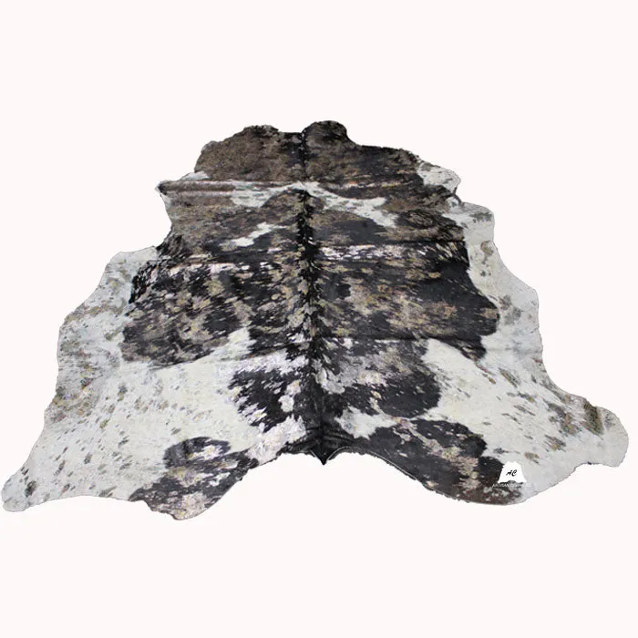 Butterfly Print on Black & white COWHIDE - 85x79 INCHES - Premium Cowhide Leather