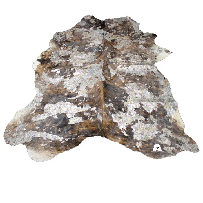 Butterfly Print on Brindle COWHIDE - 80 x 63 INCHES - Premium Cowhide Leather