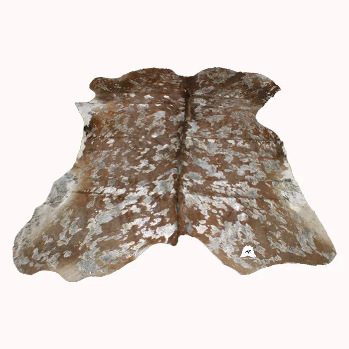 Butterfly Print on Tricolor COWHIDE - 84x74 INCHES - Premium Cowhide