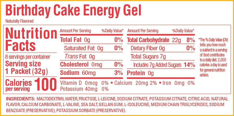 Caja de Geles Birthday Cake GU Energy (24 unid)
