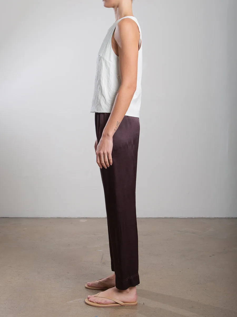 Calen Pant in Vintage Satin - Raisin