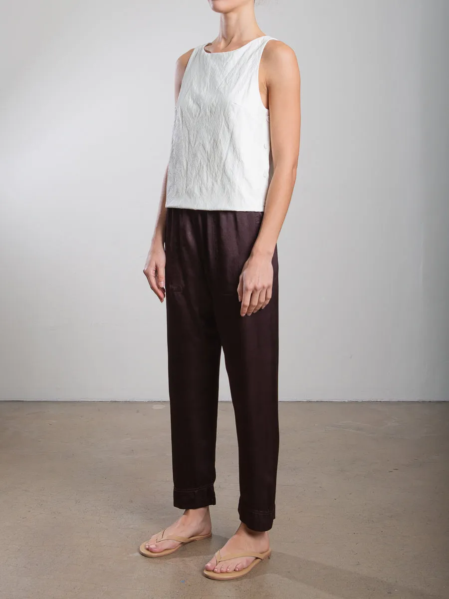Calen Pant in Vintage Satin - Raisin