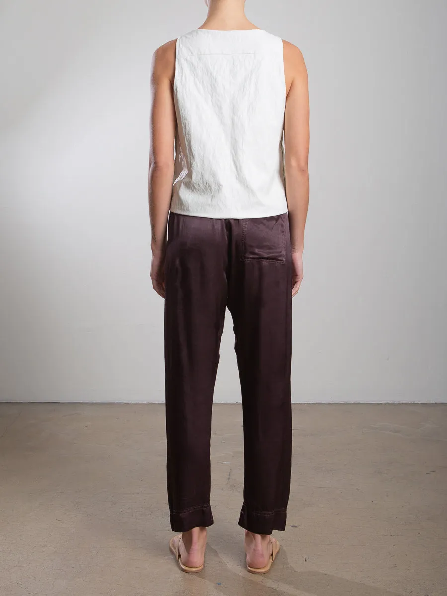 Calen Pant in Vintage Satin - Raisin