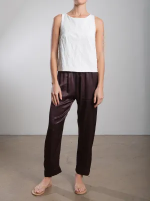 Calen Pant in Vintage Satin - Raisin