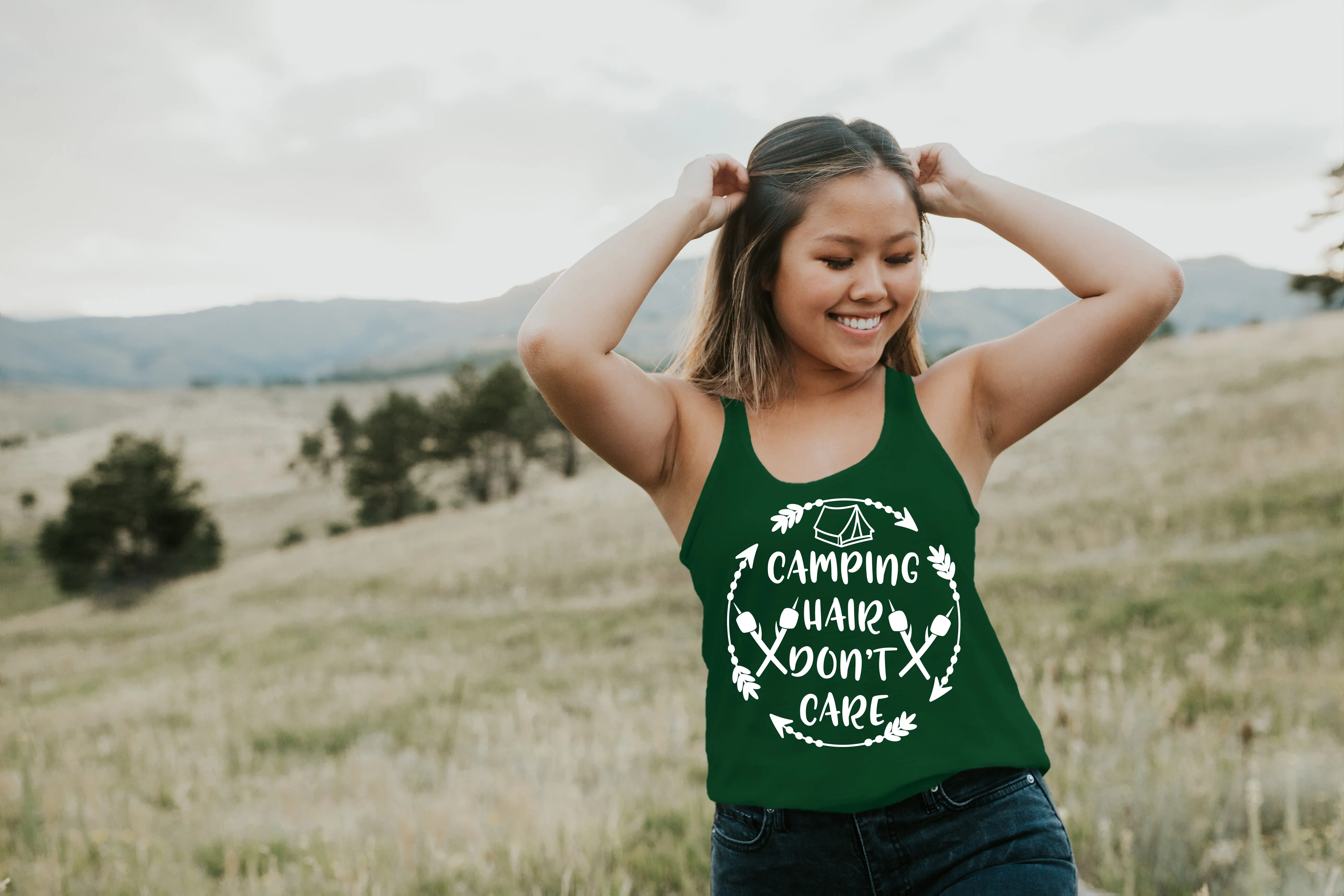 Camphair don't care flowy racerback