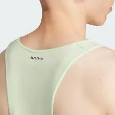 CANOTTA ADIDAS SMANICATO UOMO MAN MAGLIA GINNASTICA PALESTRA LIME