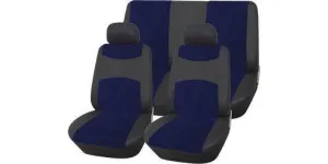 Car Seat Cover Car Seat Cover Set 11Pc Black/Navy