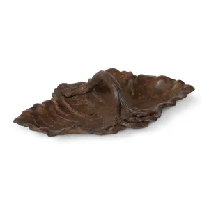 Cast Aluminum Grape Leaf Basket, Large