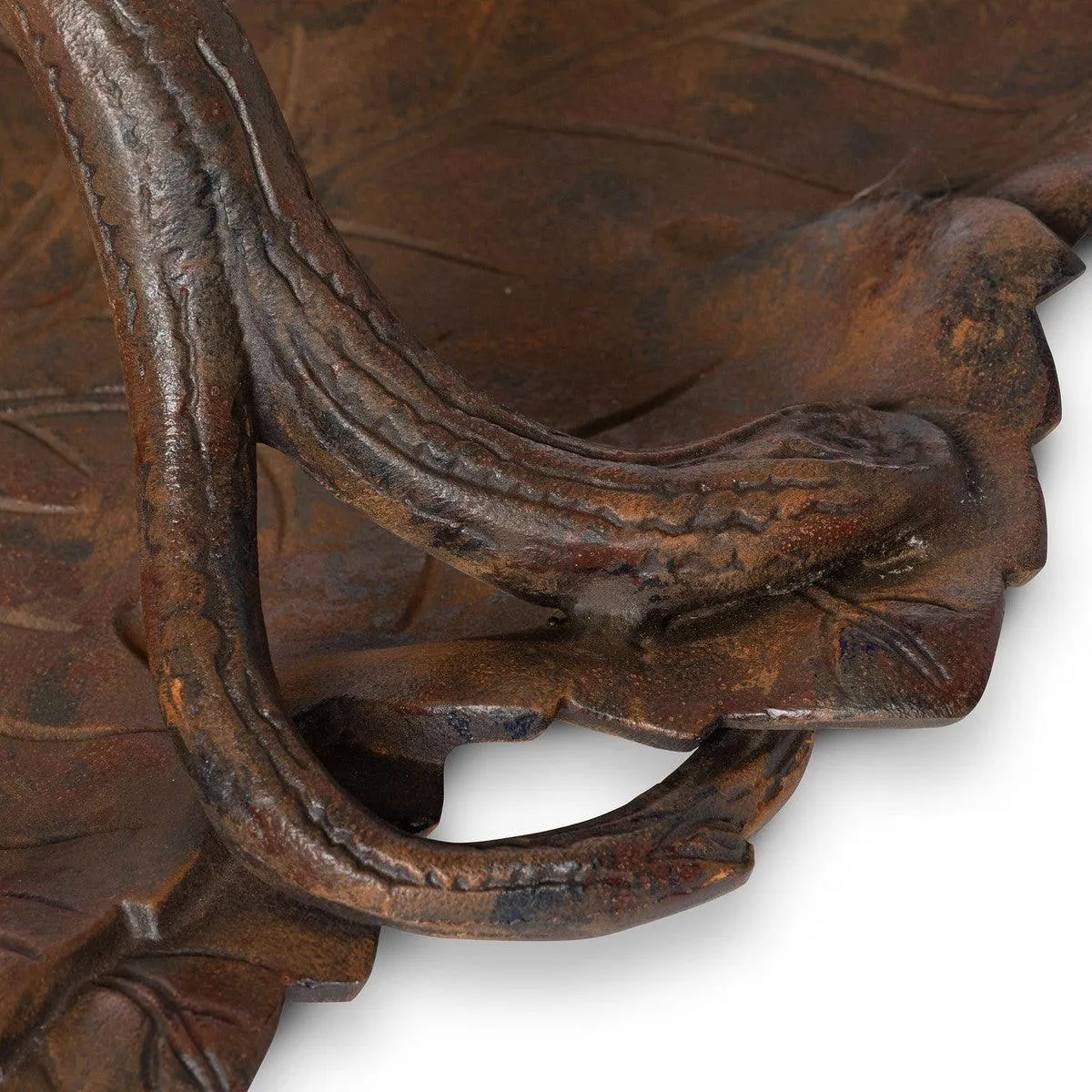 Cast Aluminum Grape Leaf Basket, Large