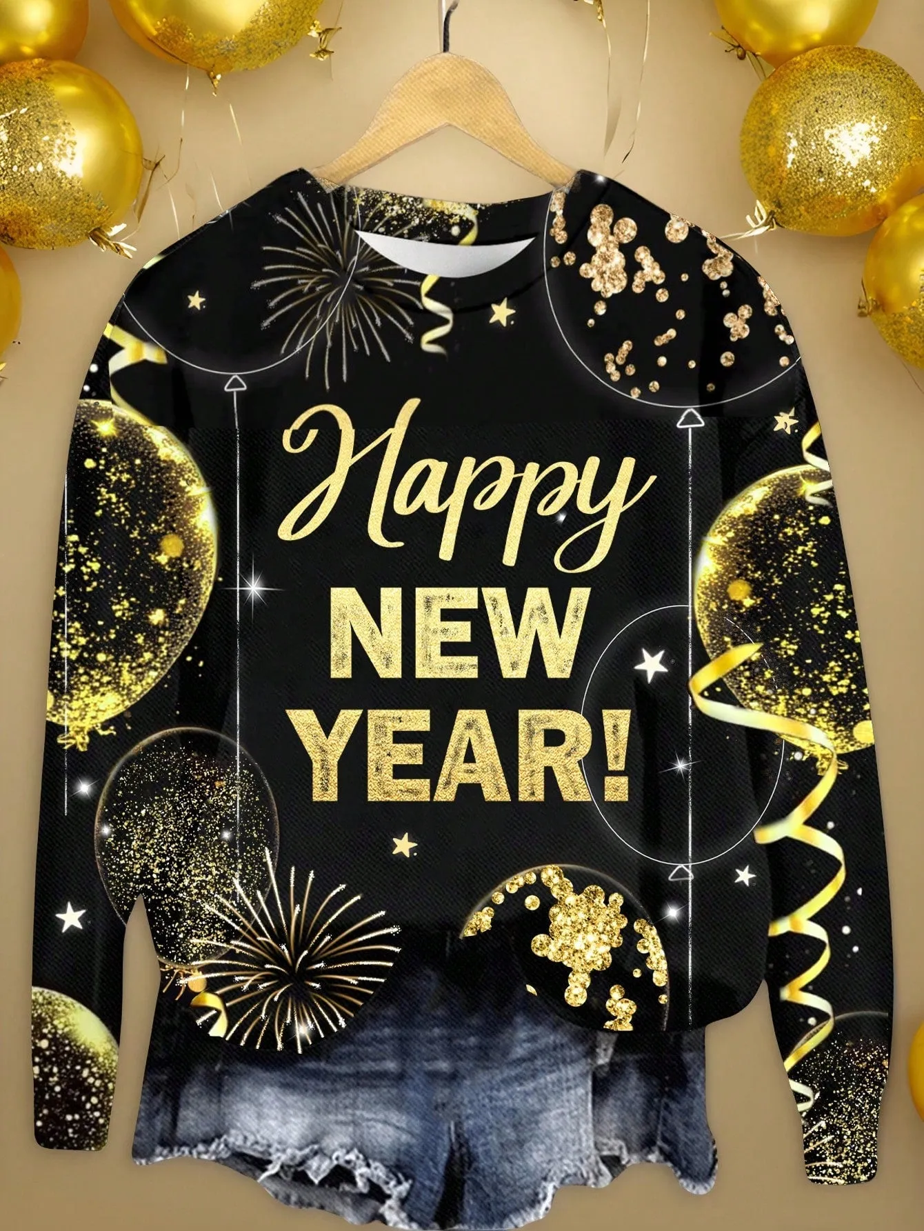 Casual Round Neck Long Sleeve Loose Sweatshirt