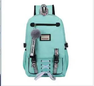 Casual School Bags For Girls Women Backpacks Fashion School Backpack USB Charging Schoolbag Backpack Child Kids Bag Mochila Y0721
