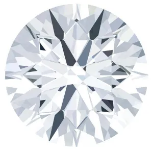 Certified Round Fire & Brilliance Loose Moissanite Stone - 2.50 Carats - E Color - VS2 Clarity