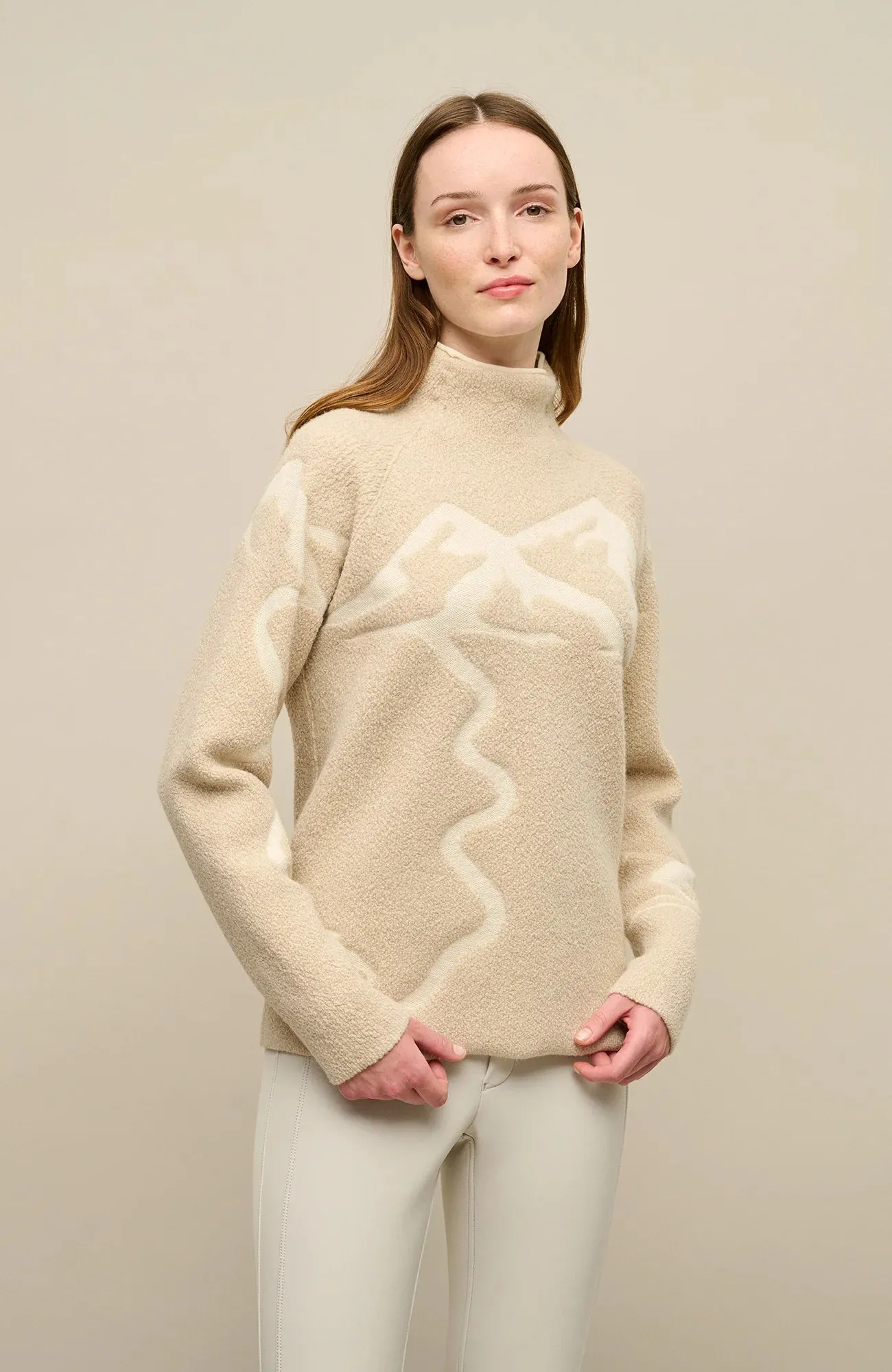 Chatel Sweater With Ski Track Motif W