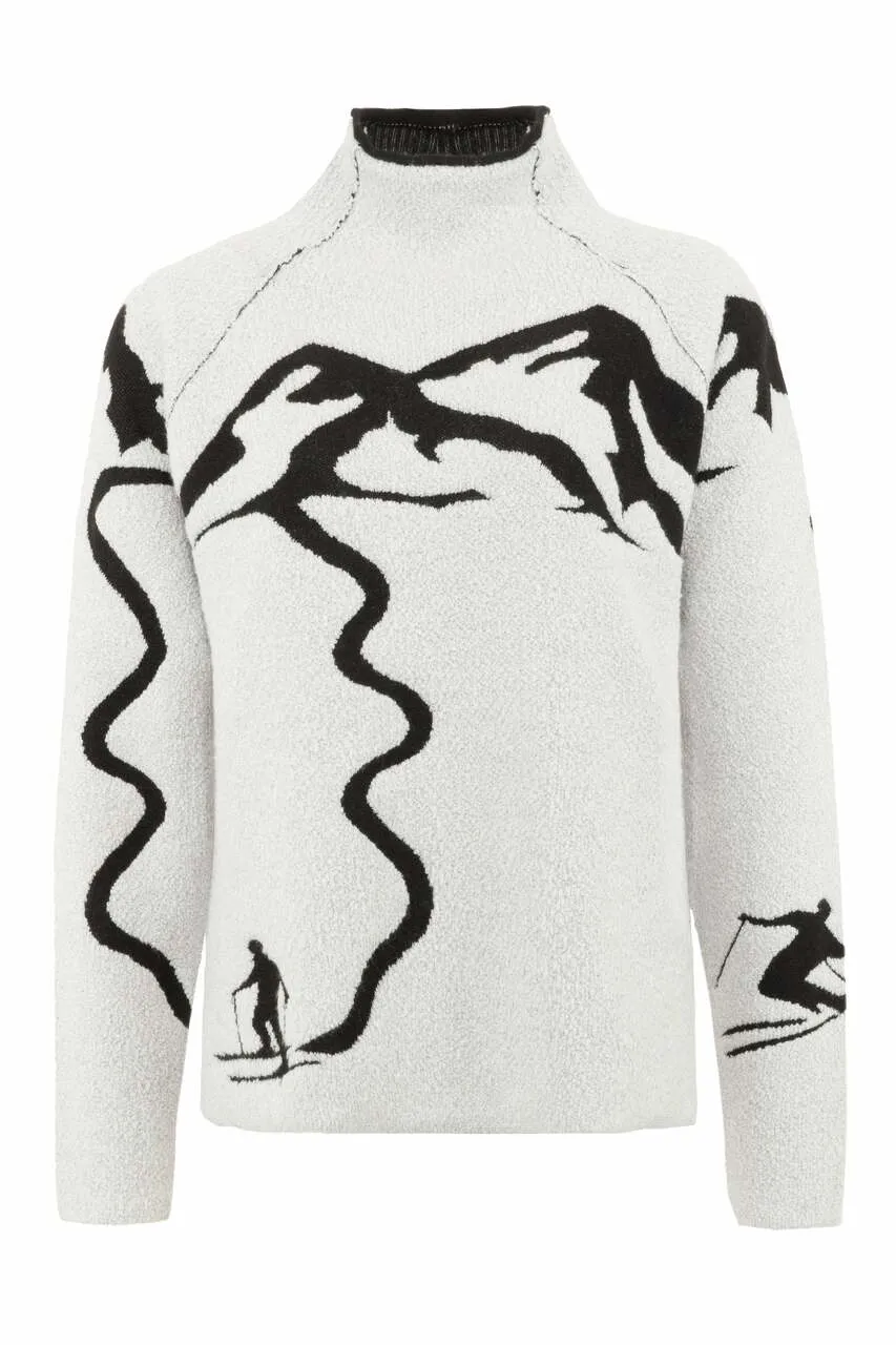 Chatel Sweater With Ski Track Motif W