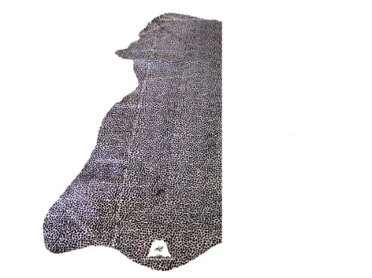 Cheetah Print on Off White  Cowhide PRE CUT Pieces | 12"x12", 12"x18", 12"x24" Precuts Sheets