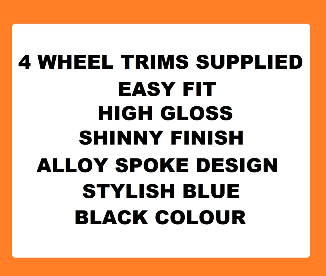 Chevrolet Malibu Black Blue Wheel Trims Covers (1980-2005)